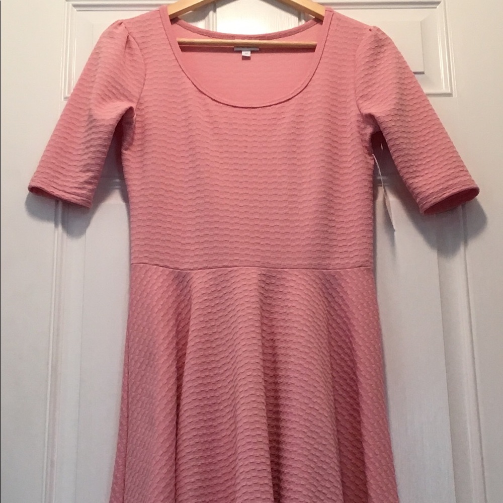 LuLaRoe Nicole Powder pink Dress.